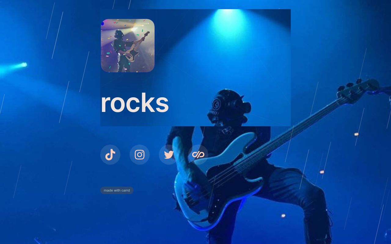Carrd profile picture for @rocks
